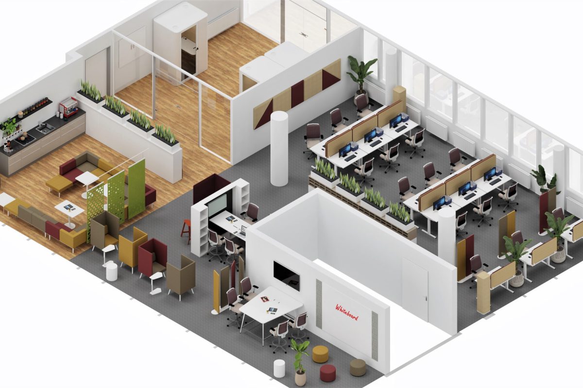 Beispielplanung Desksharing Isometrie_result
